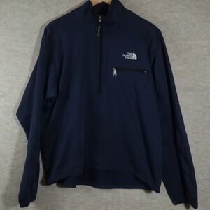 The North Face Pullover Large 1/4 Zip 90s Navy Blue Chest Pocket